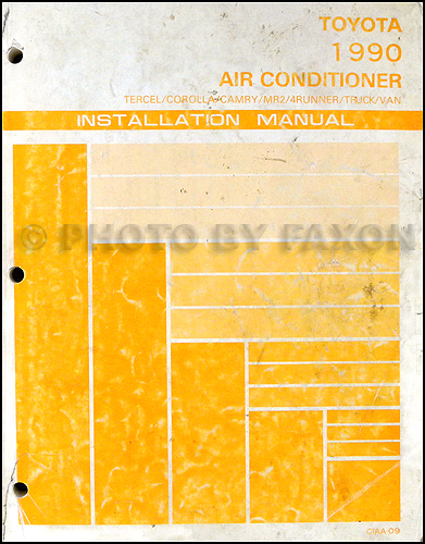 1990 Toyota Car & Truck A/C Installation Manual Original
