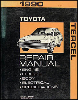 1990 Toyota Tercel Repair Manual Original