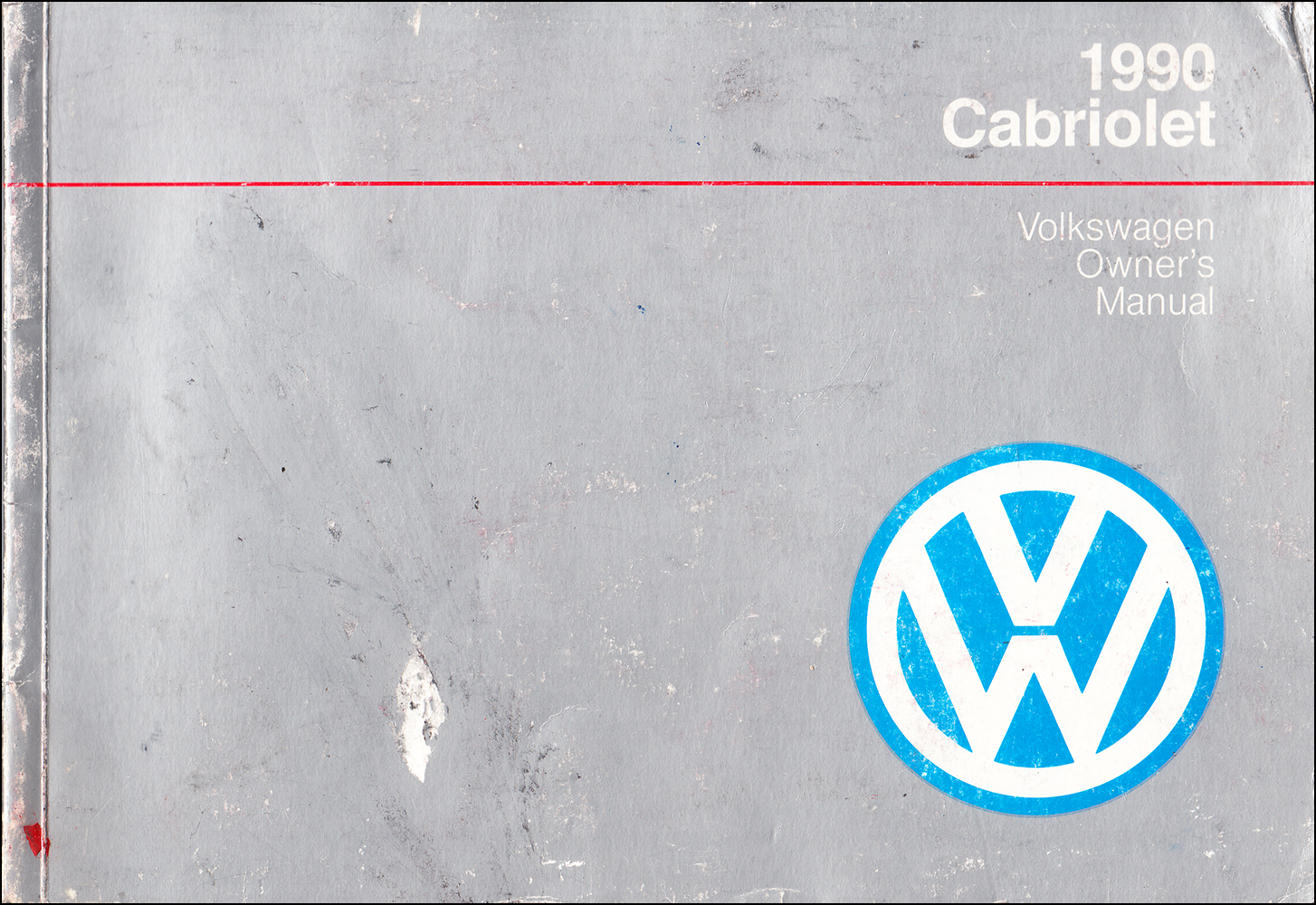 1990 Volkswagen Cabriolet Owner's Manual Original