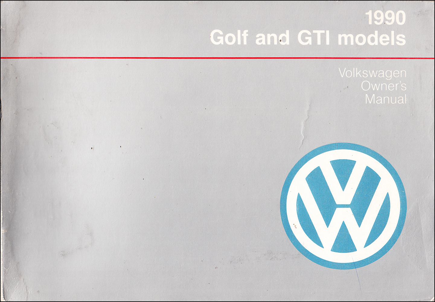 1990 Volkswagen Golf & GTI Owner's Manual Original