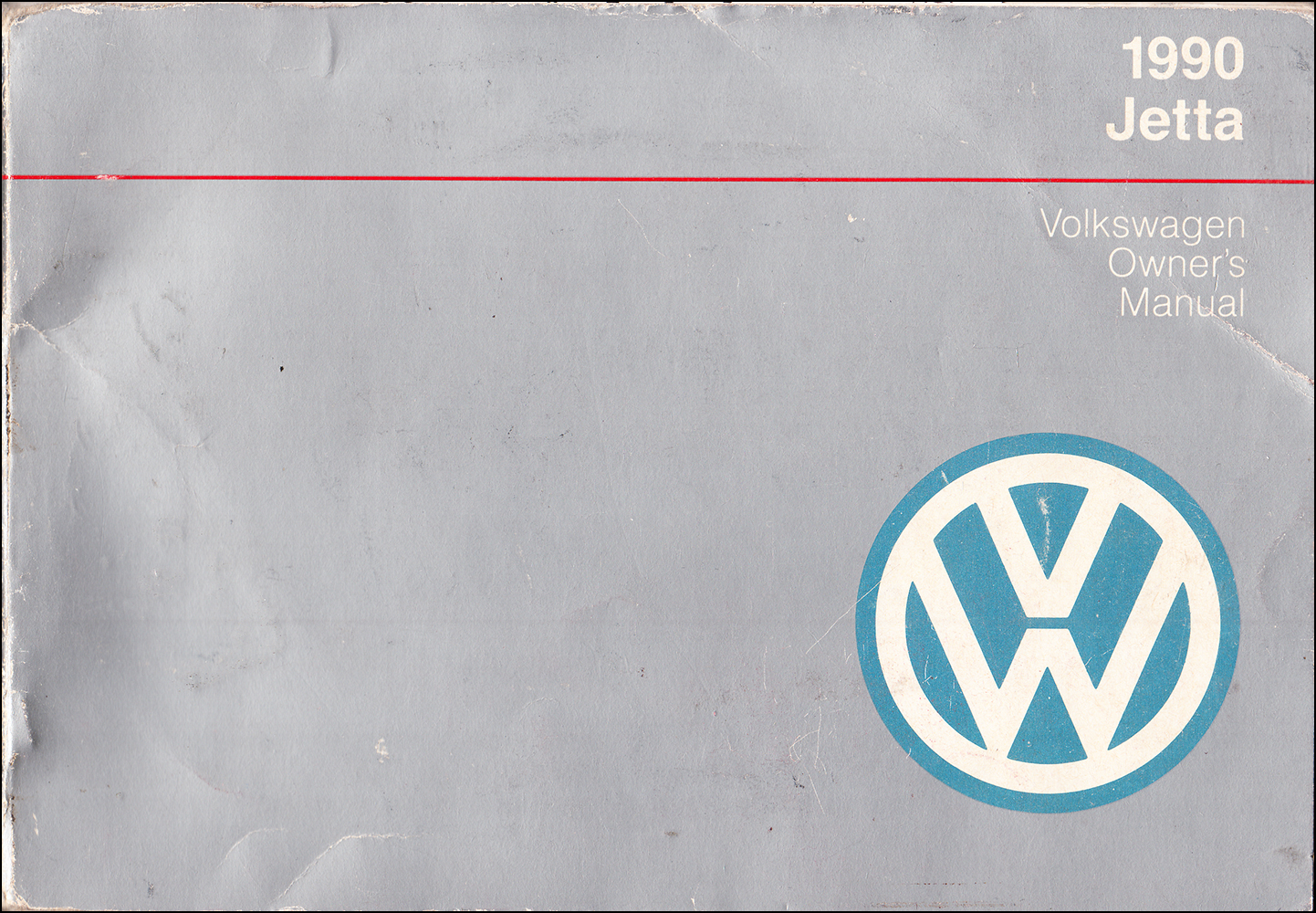 1990 Volkswagen Jetta Sedan Owner's Manual Original