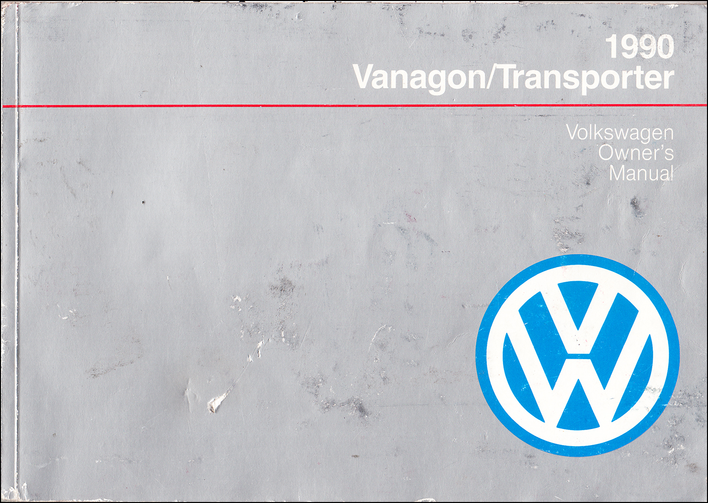 1990 Volkswagen Transporter/EuroVan Owner's Manual Original 