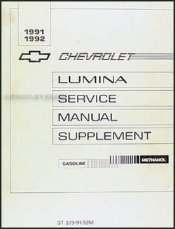 1991-1992 Chevy Lumina Flex Fuel (Methanol) Engine Repair Shop Manual Supp.