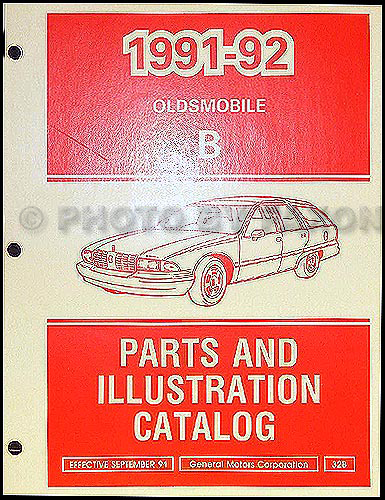 1991-1992 Oldsmobile Custom Cruiser Station Wagon Parts Book Original