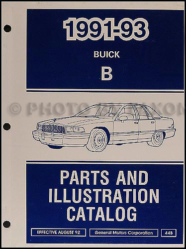 1991-1993 Buick Roadmaster Parts Book Original