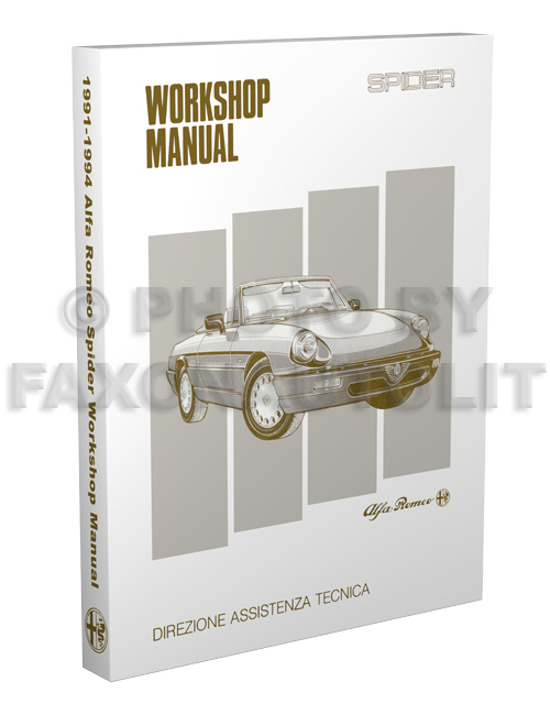 1991-1994 Alfa Romeo Spider Shop Manual Reprint Veloce