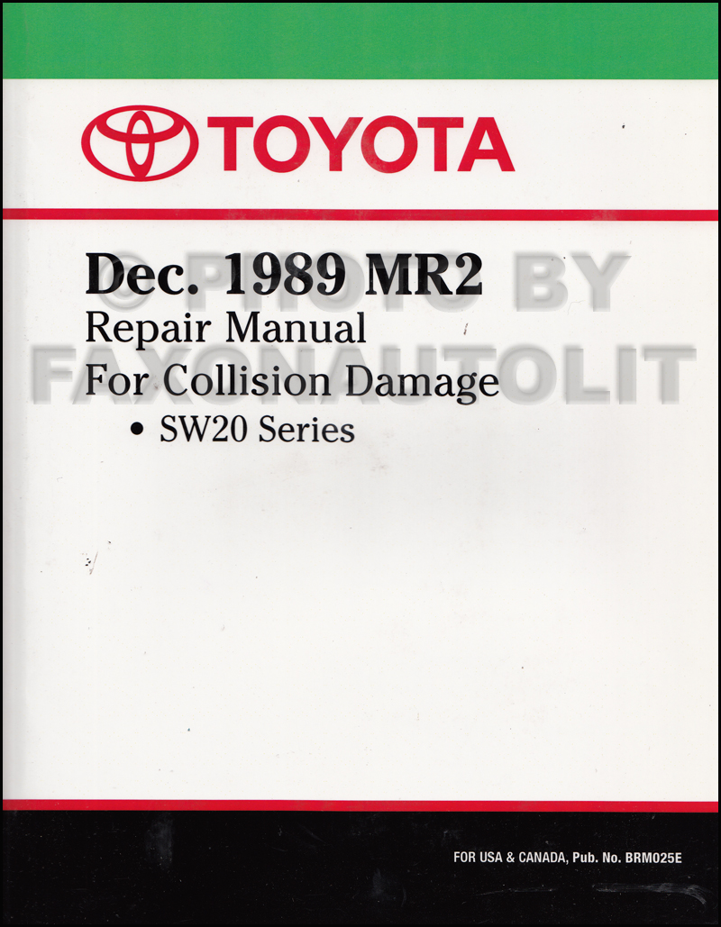 1991-1995 Toyota MR2 Body Collision Repair Manual Original 