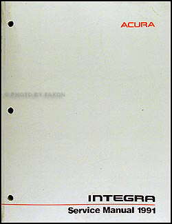 1991 Acura Integra Repair Shop Manual Original