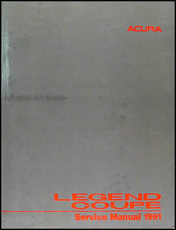 1991 Acura Legend Coupe Shop Manual Original