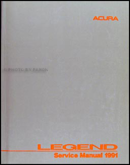 1991 Acura Legend 4 door Shop Manual Original
