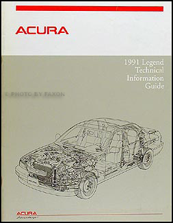1991 Acura Legend 4 door Technical Information Guide Original