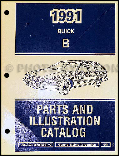 1991 Buick Roadmaster Station Wagon Parts Book Original