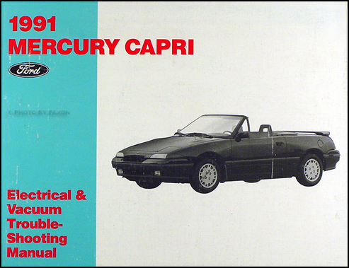 1991 Mercury Capri Electrical and Vacuum Troubleshooting Manual Orig.
