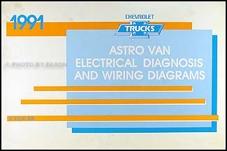 1991 Chevy G Van Wiring Diagram Manual Original 