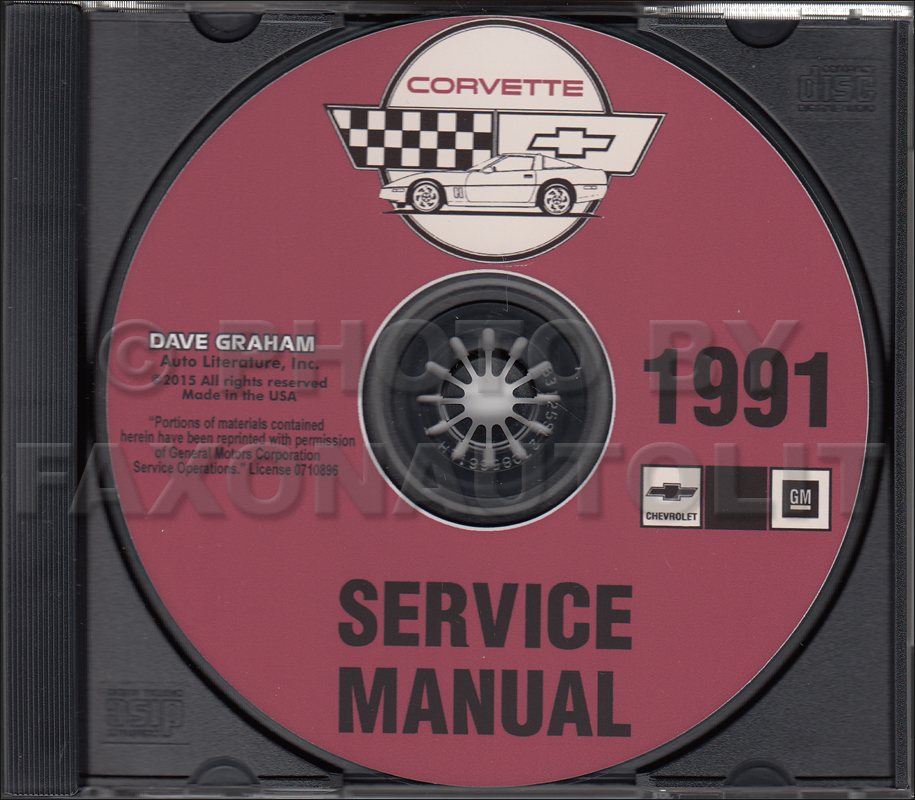 1991 Chevrolet Corvette Service Manual on CD-ROM
