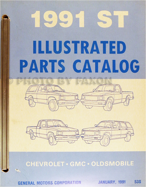 1991 S-Truck Parts Book Original Blazer Sonoma Jimmy Bravada Revised to include GMC Syclone 