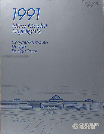 1991 Chrysler Dodge Plymouth Highlights Manual Original