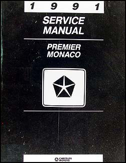 1991 Dodge Monaco & Eagle Premier Shop Manual Original 