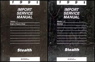 1991 Stealth Shop Manual Original 2 Volume Set 