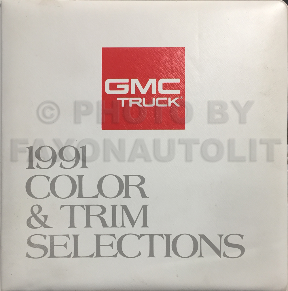 1991 GMC Color & Upholstery Dealer Album Original