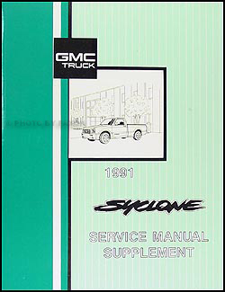 1991 GMC Syclone Service Manual Original Supplement