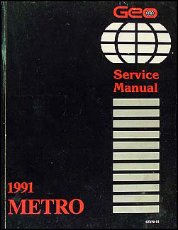 1991 Geo Metro Repair Manual Original 
