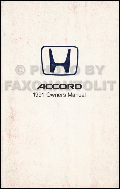 1991 Honda Accord Coupe Owner's Manual Original 2 Door
