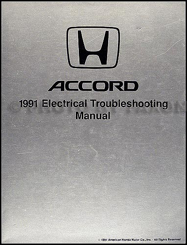 1991 Honda Accord Electrical Troubleshooting Manual Original