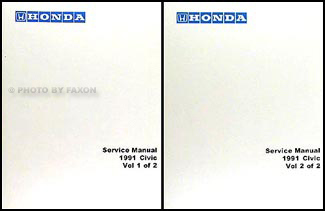 1991 Honda Civic Repair Manual Set Factory Reprint 3 door & 4 door