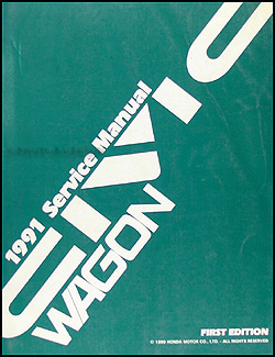 1991 Honda Civic Wagon Repair Manual Original 