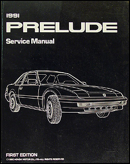 1991 Honda Prelude Repair Manual Original 