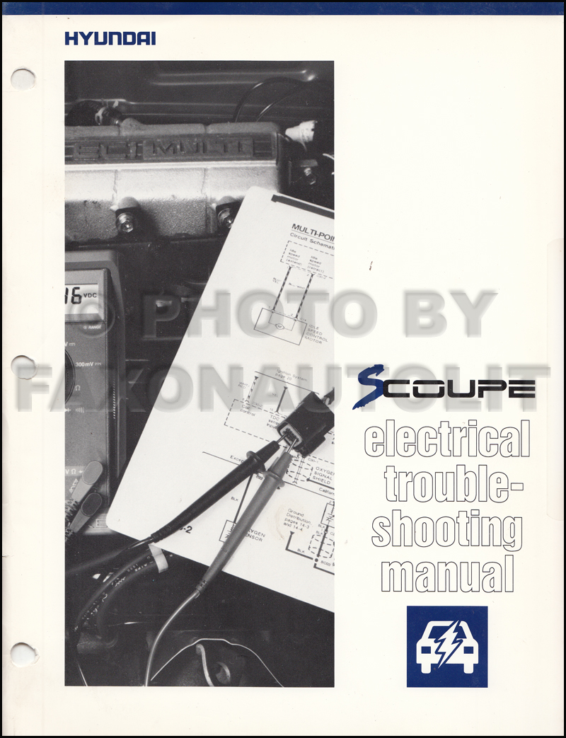 1991 Hyundai Scoupe Electrical Troubleshooting Manual Original