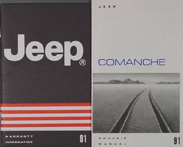 1991 Jeep Comanche Owner's Manual Original