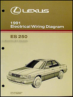 1991 Lexus ES 250 Wiring Diagram Manual Original