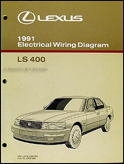 1991 Lexus LS 400 Wiring Diagram Manual Original