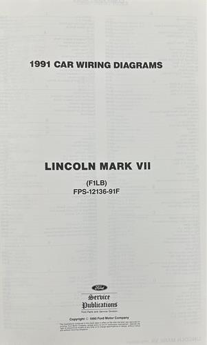1991 Lincoln Foldout Wiring Diagrams Original - Select your model from the list