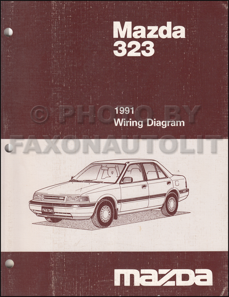 1991 Mazda 323 and Protege Wiring Diagram Manual Original