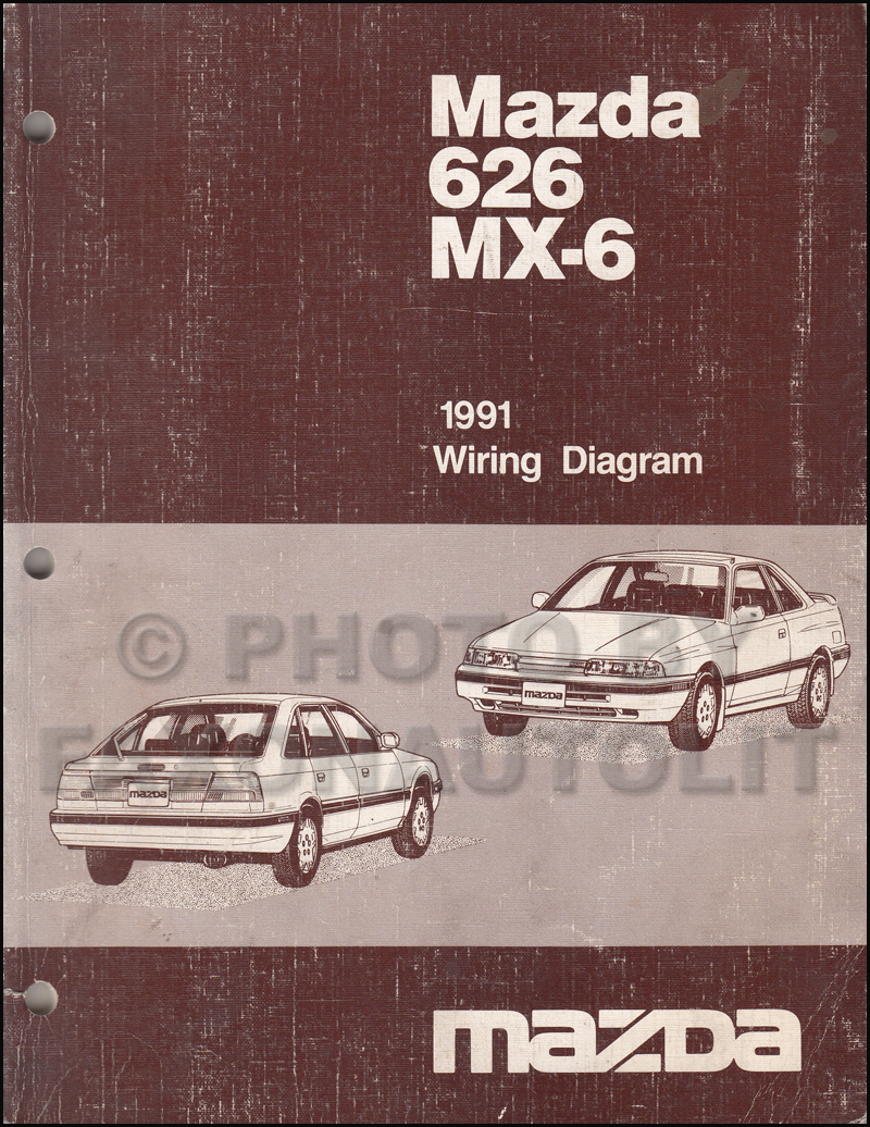 early 1991 Mazda 626 MX-6 Wiring Diagram Manual Original