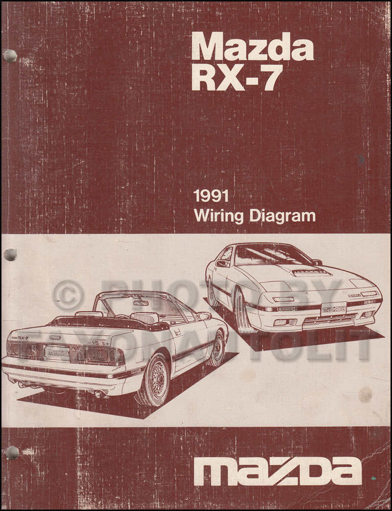 1991 Mazda RX-7 Wiring Diagram Manual Original RX7