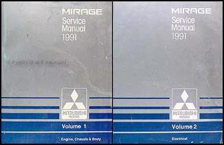 1991 Mitsubishi Mirage Repair Manual Set Original
