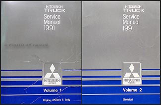 1991 Mitsubishi Truck Repair Manual Set Original