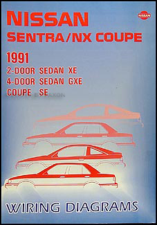 1991 Nissan Sentra & NX Coupe Wiring Diagram Manual Original 