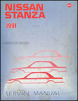 1991 Nissan Stanza Repair Manual Original 