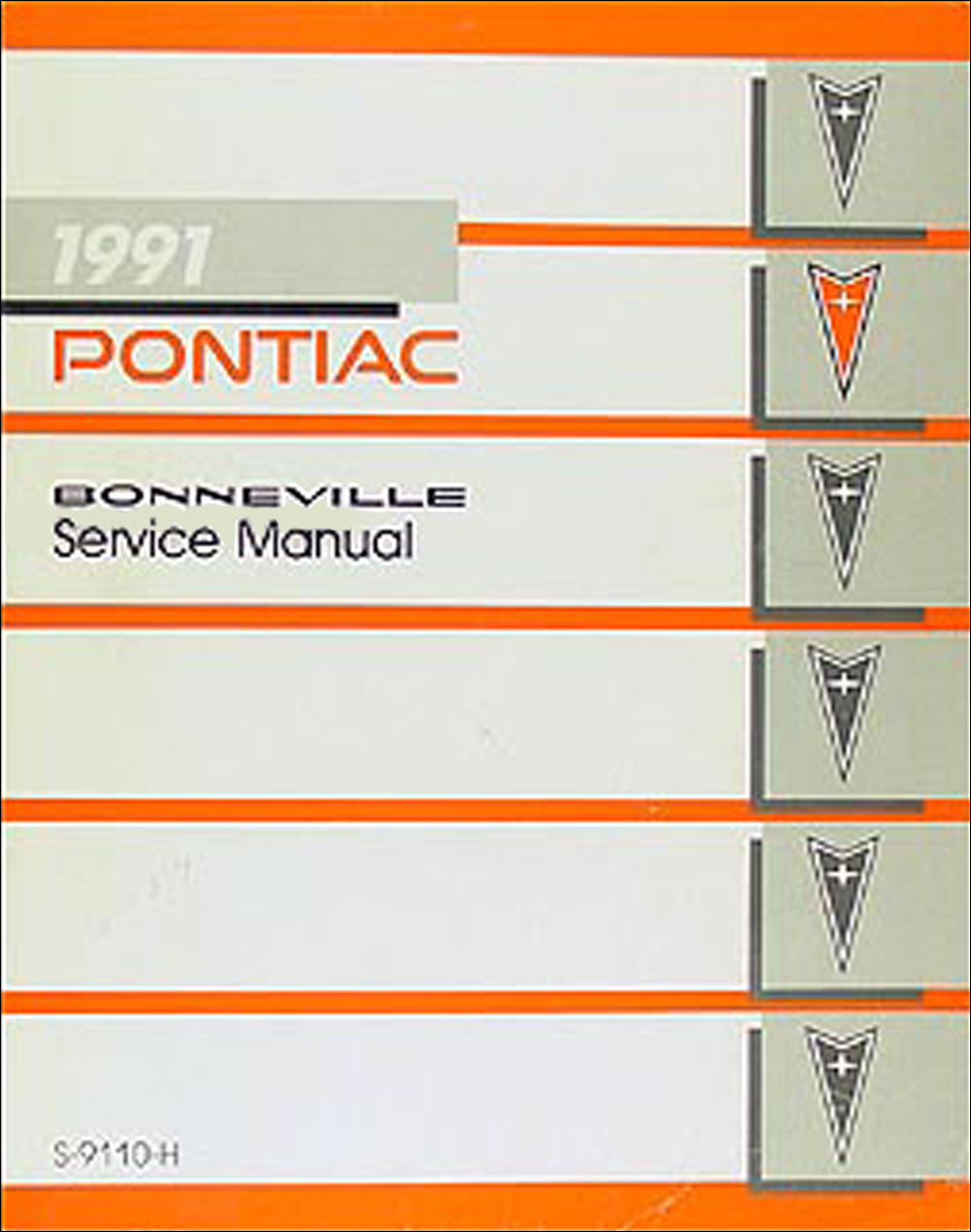 1991 Pontiac Bonneville Repair Manual Original 