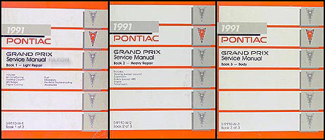 1991 Pontiac Grand Prix Repair Manual Original 3 Volume Set 