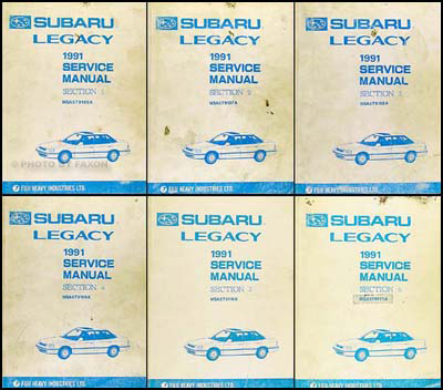 1991 Subaru Legacy Repair Manual Set Original