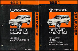 1991 Toyota 4Runner Repair Manual Set Original