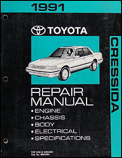 1991 Toyota Cressida Repair Manual Original 