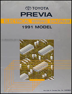 1991 Toyota Previa Wiring Diagram Manual Original