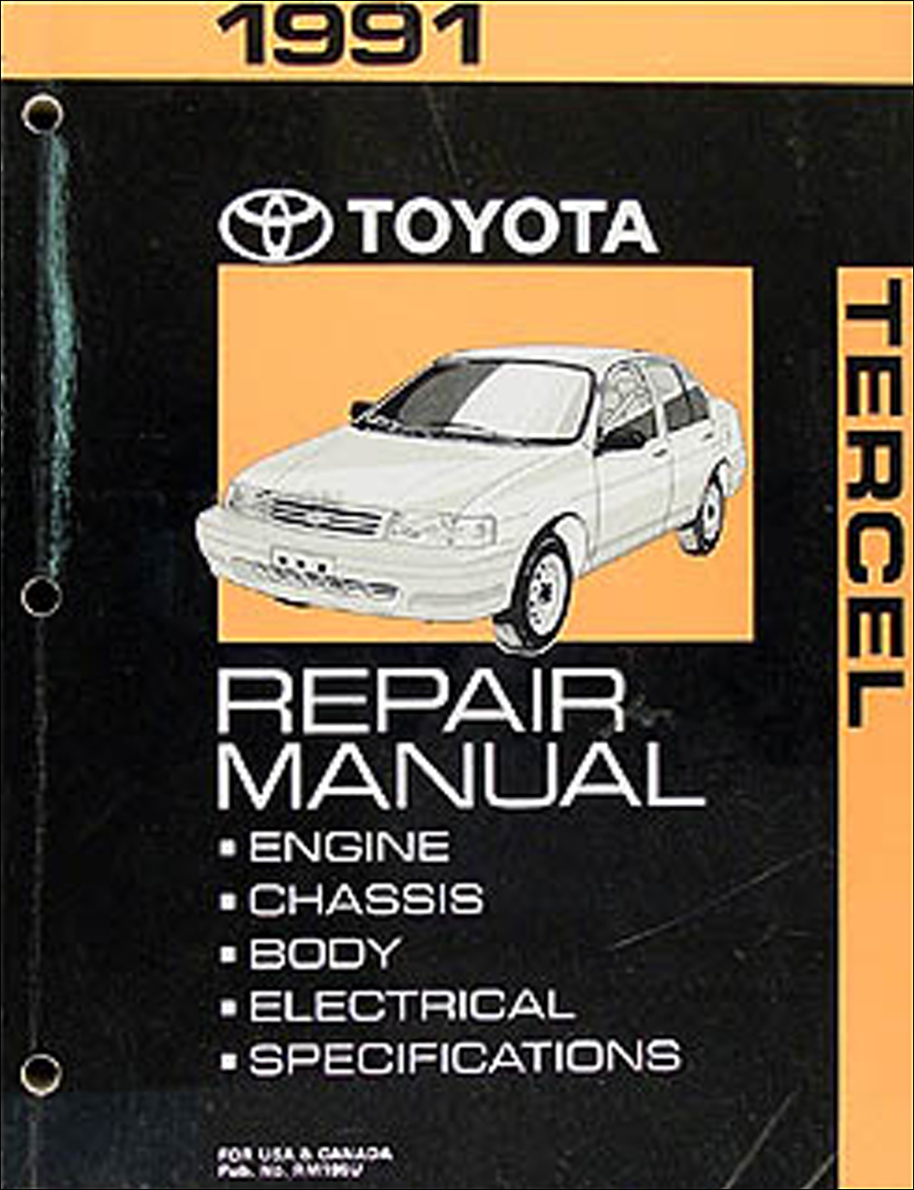 1991 Toyota Tercel Repair Manual Original